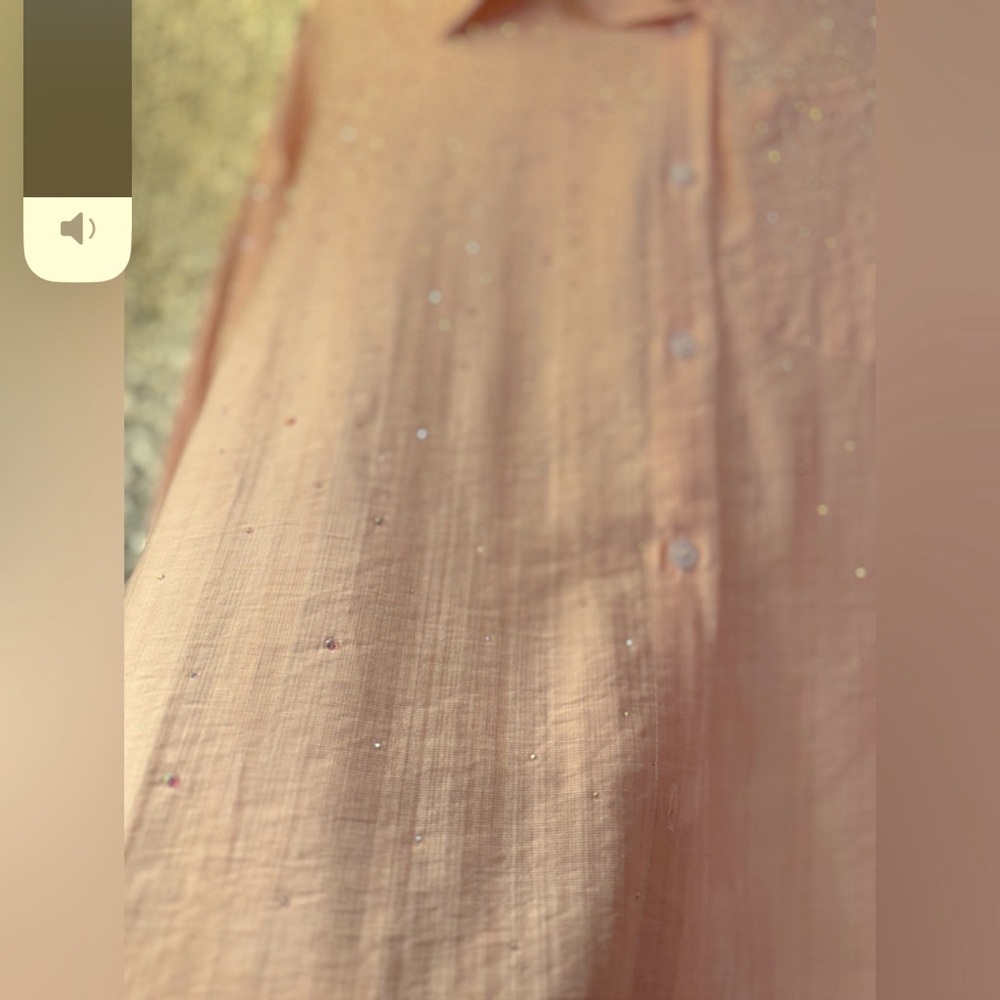 Raining Crystals Luxury Cotton Silk Blend European Style Blouse In Baby Pink - Picture 4 of 5